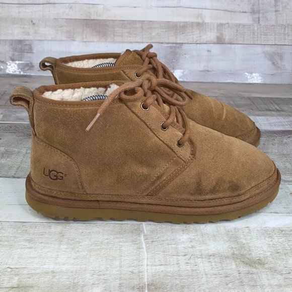 UGG Shoes - UGG Womens Brown Neumel Suede Lace Up Round Toe Winter Snow Boots Size US 9